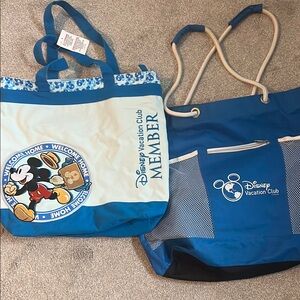 Disney Blue and White Vacation Club Totes